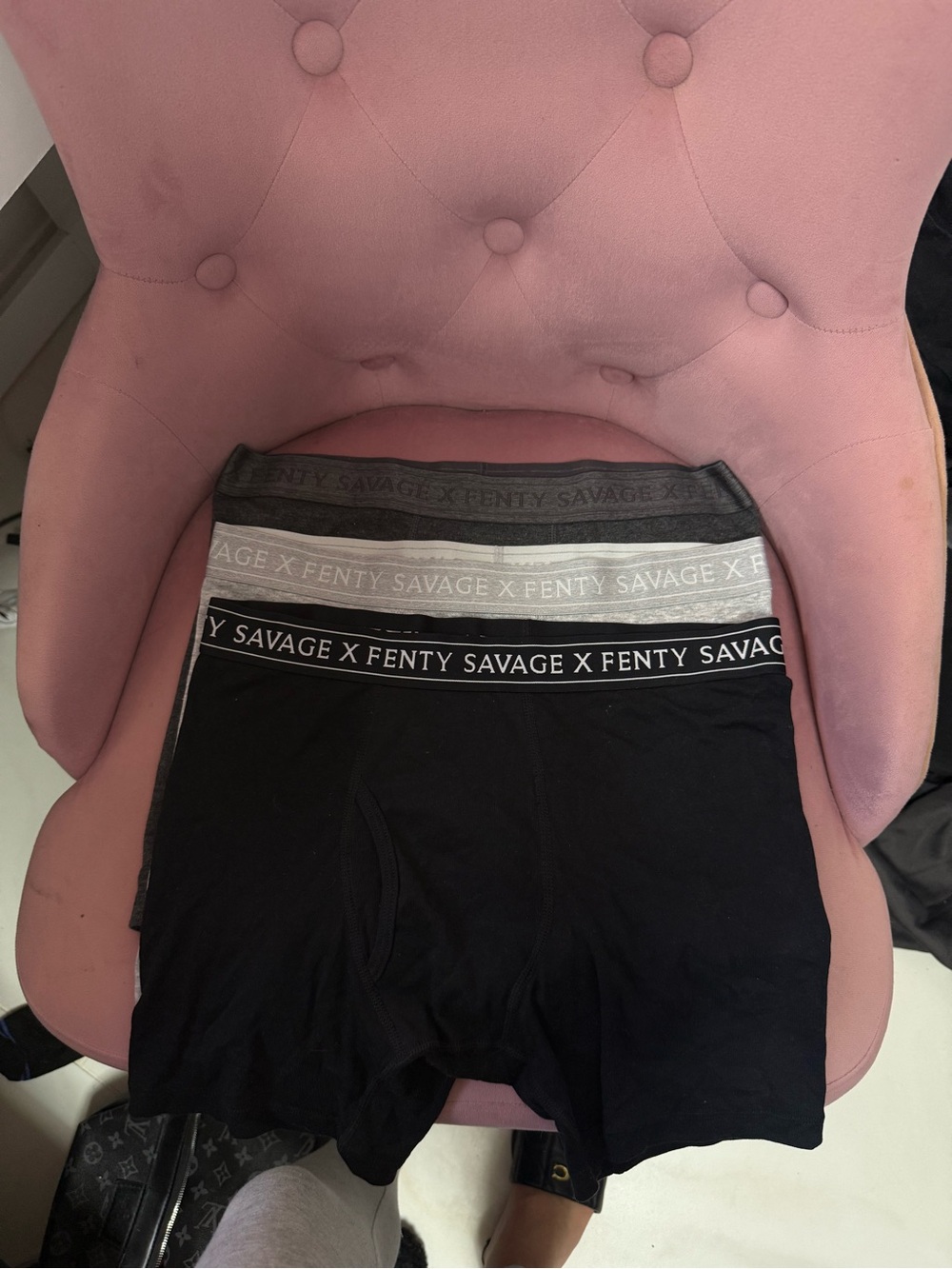 NEVER WORN!!! Savage X Fenty Men's Boxer Briefs - Black, Dark Gray, Light Gray